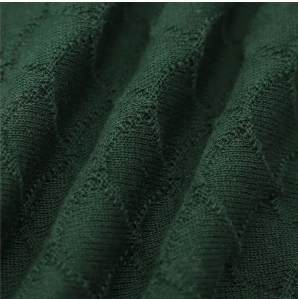 Rihoas Dark Green Scalloped Sweater With Pearl Buttons NWT - Picture 5 of 8